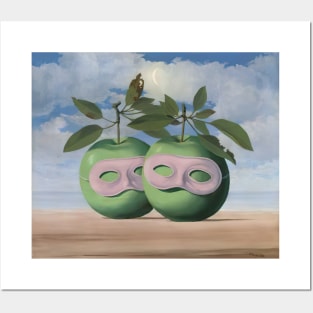 Rene Magritte Two Apple Green Posters and Art